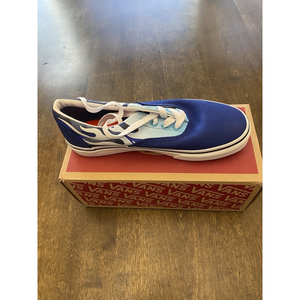 Vans Era Camo Flame Shoes Blue Ice Camo Juniors 5 VN0A4UHXABW - Picture 3 of 5